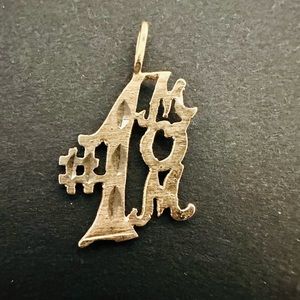 Solid 14K Yellow Gold #1 Mom pendant-MAKE ME AN OFFER!!!
